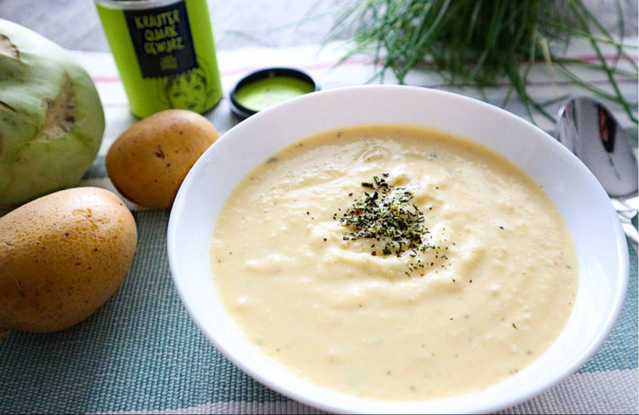 Kartoffel-Kohlrabi-Käse Cremesuppe – aboutdina